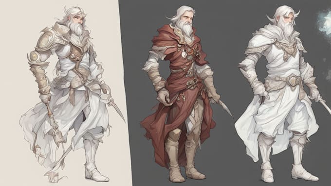 Gig Preview - Draw a fantasy character design and dnd character art