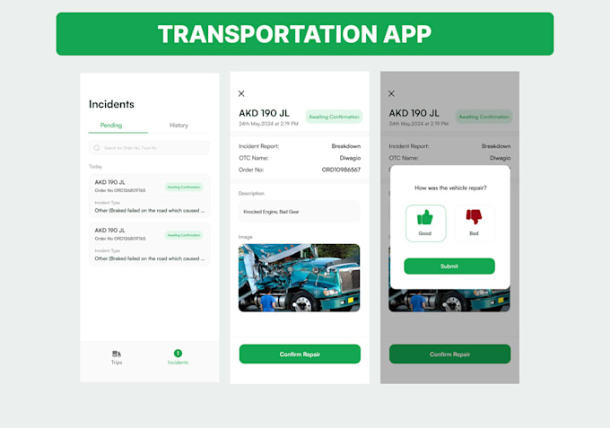 Gig Preview - Develop truck booking app,logistic app, transportation app, fleet management app