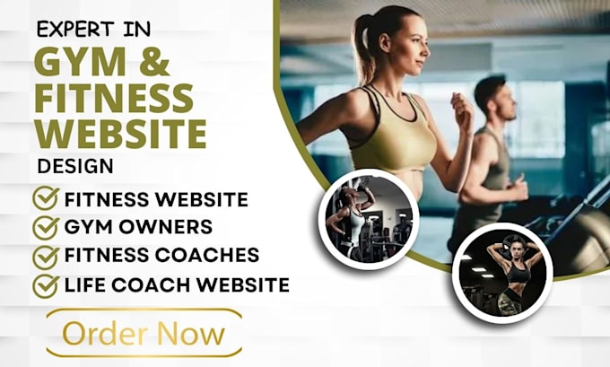 Gig Preview - Design gym fitness life coaching sports yoga workout personal trainer website