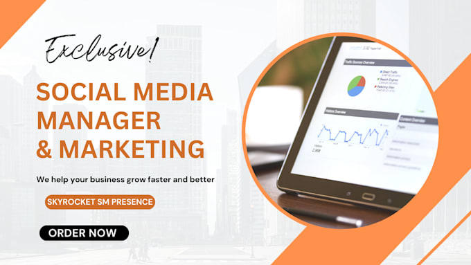 Gig Preview - Be your social media manager and creators of your contents