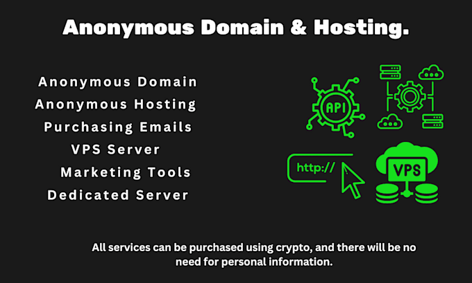 Gig Preview - Provide secure anonymous domain, hosting, and vps server