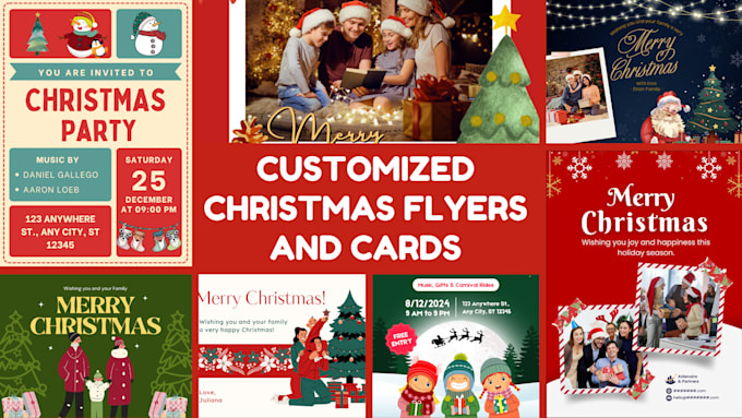 Gig Preview - Design customized christmas card, post, thanksgiving, 2025 flyer