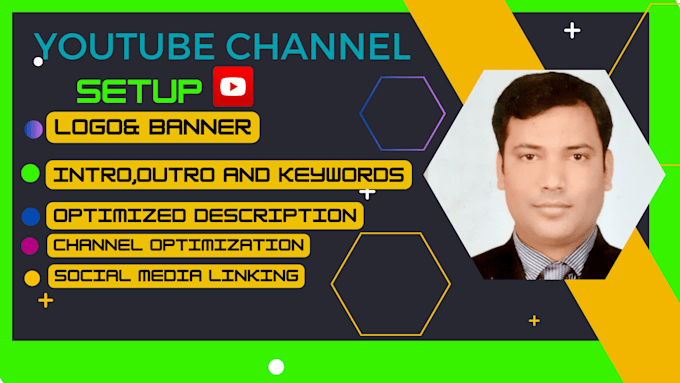 Bestseller - create and setup youtube channel with banner, logo, intro