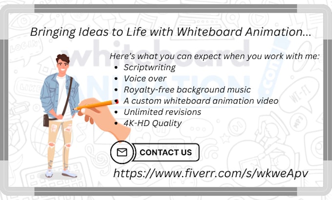 Gig Preview - Create a 2d whiteboard animated explainer video, whiteboard animation, marketing