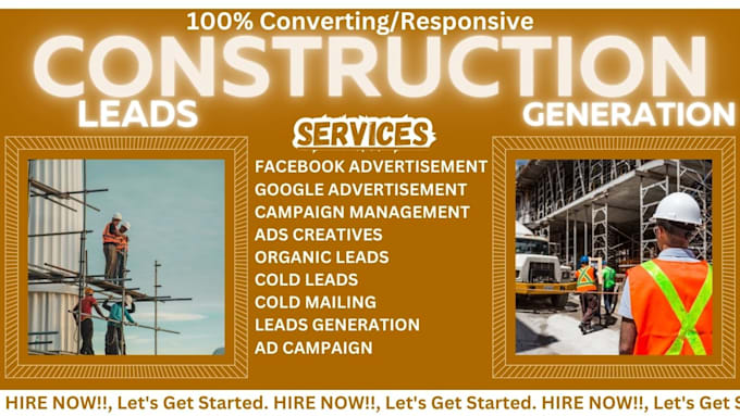 Gig Preview - Construction marketing, construction leads, construction facebook and google ads