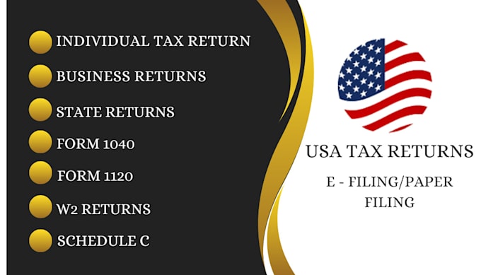 Gig Preview - E file USA individual and llc business tax returns under CPA