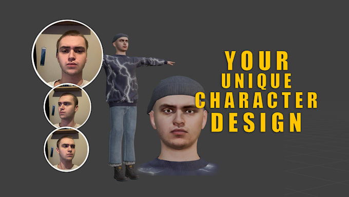 Gig Preview - Create 3d human character model and rig for you