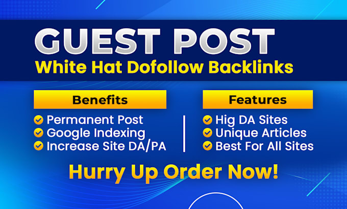 Bestseller - high da guest post dofollow SEO backlinks for google ranking