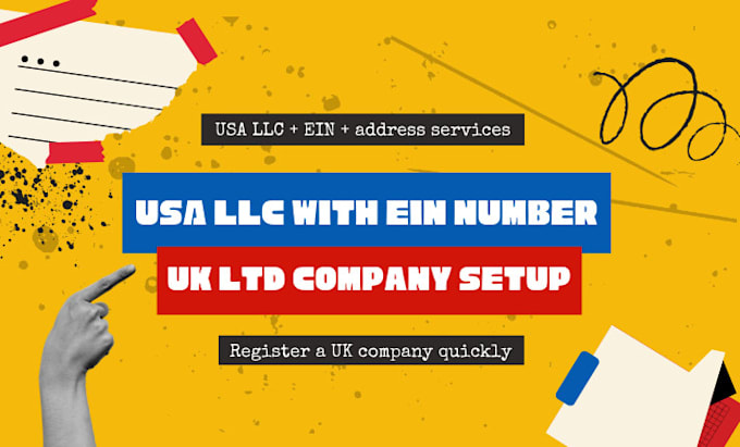 Gig Preview - Register UK ltd company formation setup USA llc registration with ein cage code