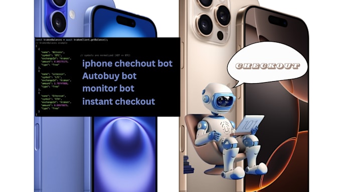 Gig Preview - Develop a iphone checkout bot, apple checkout bot, macbook checkout, iphone bot