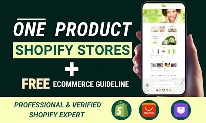 Gig Preview - Design a high converting one product shopify dropshipping store