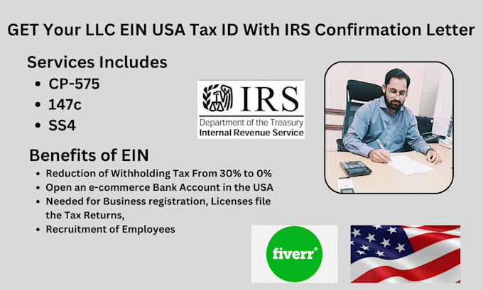 Gig Preview - Get your irs ein USA tax id and confirmation letter from irs