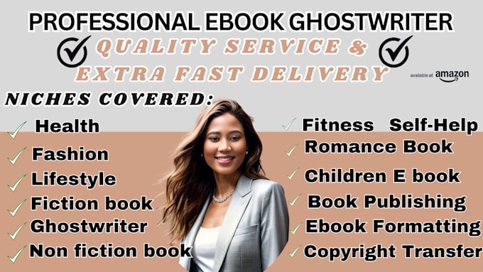 Bestseller - be your ghostwriter ebook writer fiction non fiction book formating book editing