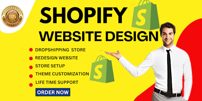 Gig Preview - Design shopify website redesign shopify website design shopify website design