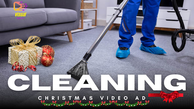 Gig Preview - Create a christmas cleaning service cinematic video ad