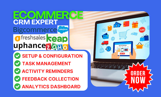 Gig Preview - Setup zoho salesforce bigcommerce freshsales uphance keap omnisend ecommerce crm