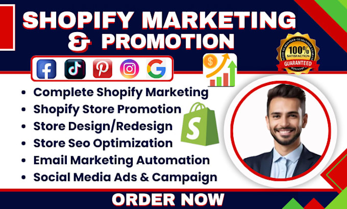 Gig Preview - Boost shopify marketing sales, ecommerce dropshipping marketing, shopify manager