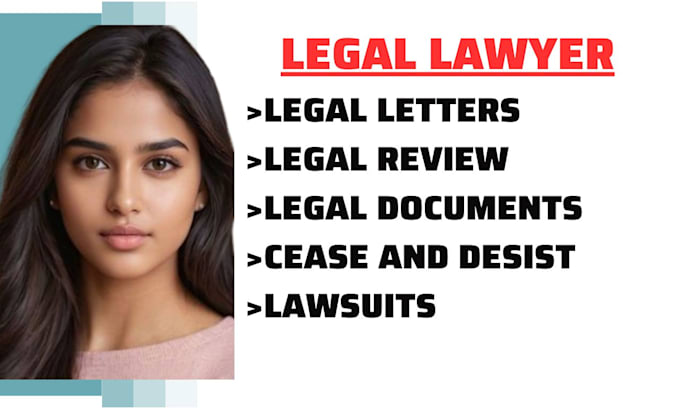 Gig Preview - Draft cease and desist letters, demand letters, and legal notices as a lawyer