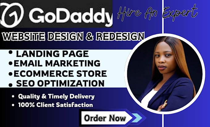 Gig Preview - Do autopilot godaddy website design, godaddy website redesign, godaddy website