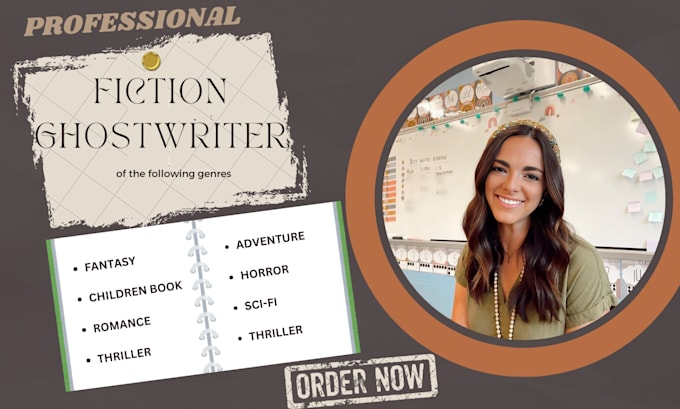 Gig Preview - Be your professional fiction ebook ghostwriter,  romance book writer