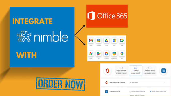 Gig Preview - Integrate and manage nimble CRM with google workspace and office 365