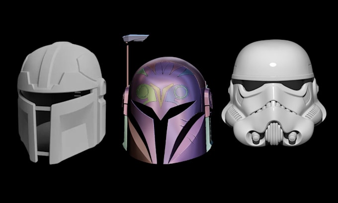 Gig Preview - 3d mask, 3d helmet design model cosplay oni mask, mandalorian helmet 3d printing