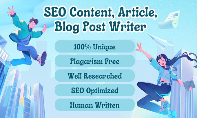 Gig Preview - Be your SEO content, article, blog post writer