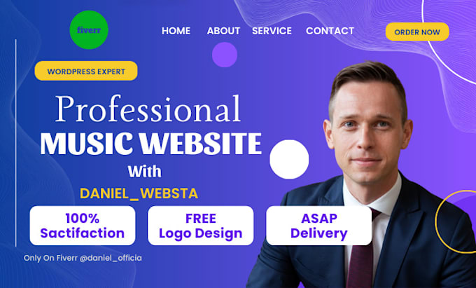 Bestseller - music website for musicians, artists, dj, band, studio in wordpress, wix webflow