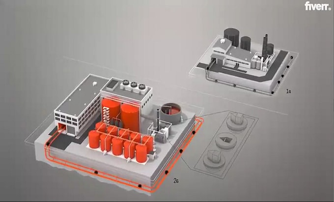 Gig Preview - Industrial animation explainer video 3d product explainer