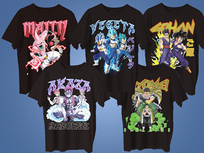 Gig Preview - Create a custom anime t shirt design