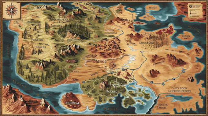 Gig Preview - Create a high quality fantasy map for dnd, stories and campaigns