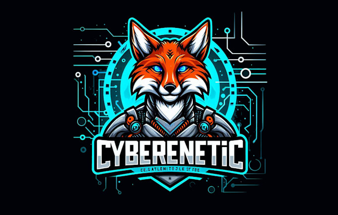 Gig Preview - Design different cybernetic fox, robot mascot logo with unlimited revision