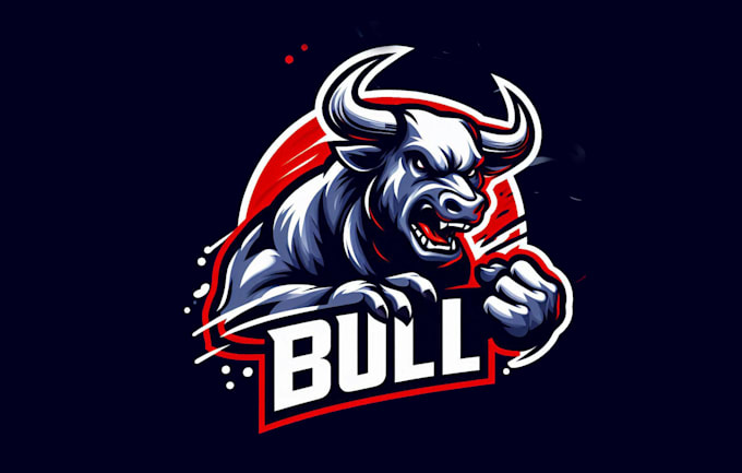 Gig Preview - Create an eye catching angry bull, cow, red bull mascot logo in one day