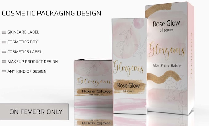 Gig Preview - Create  premium skin care label, cosmetics packaging label and box design