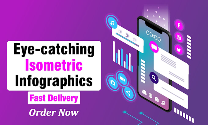 Gig Preview - Create eye catching isometric infographic designs