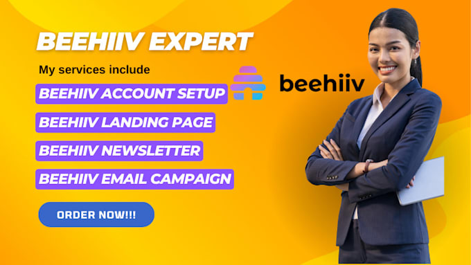 Gig Preview - Setup beehiiv, beehiiv newsletter beehiiv landing page beehiiv email campaign