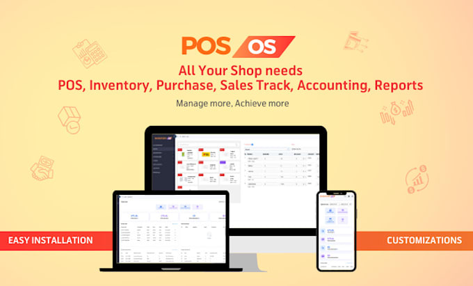 Gig Preview - Build pos, point of sale software with single or multi store