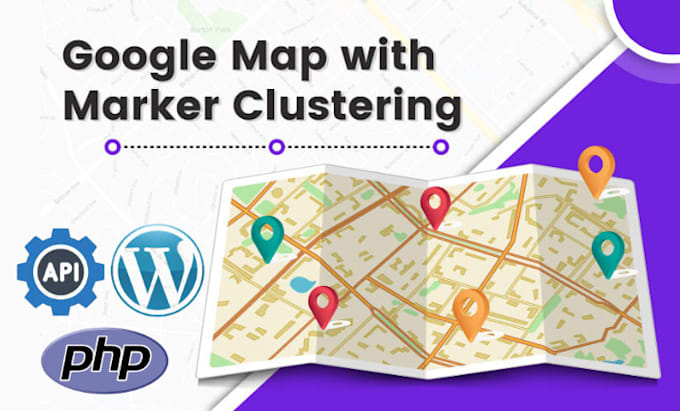 Gig Preview - Integrate google maps api, marker clusters, heatmap, mapbox in php wordpress