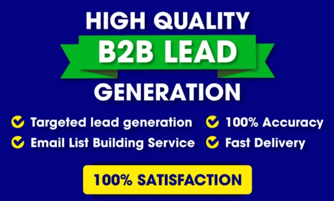 Gig Preview - Provide b2b lead generation and linkedin lead generation