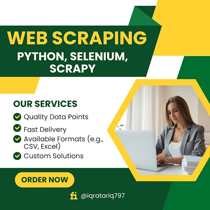 Gig Preview - Do data scraping, email extractor, data extraction, web scraping services