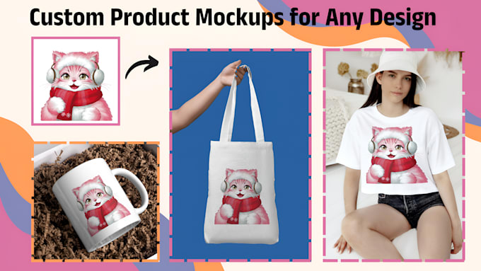 Gig Preview - Create 10 mockups for t shirt, mugs, bags and more in 1 day