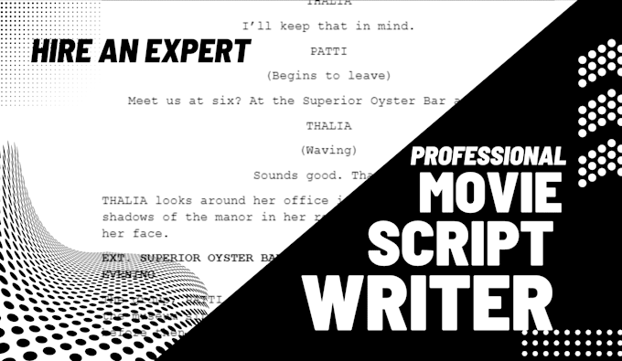 Gig Preview - Be your movie scriptwriter, movie script writing, stageplay scriptwriter