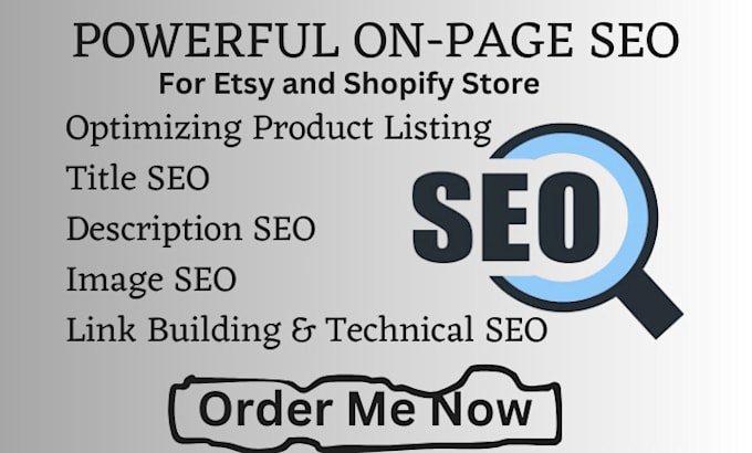 Gig Preview - Do shopify seo setup, onpage etsy store optimization