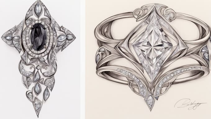 Gig Preview - Do a quick jewelry sketch design your concept