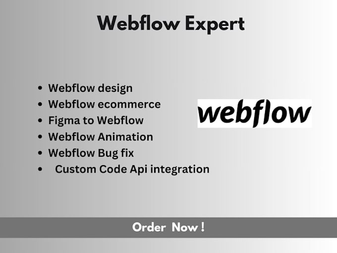 Gig Preview - Be your webflow expert your timeless responsive 3d webflow expert