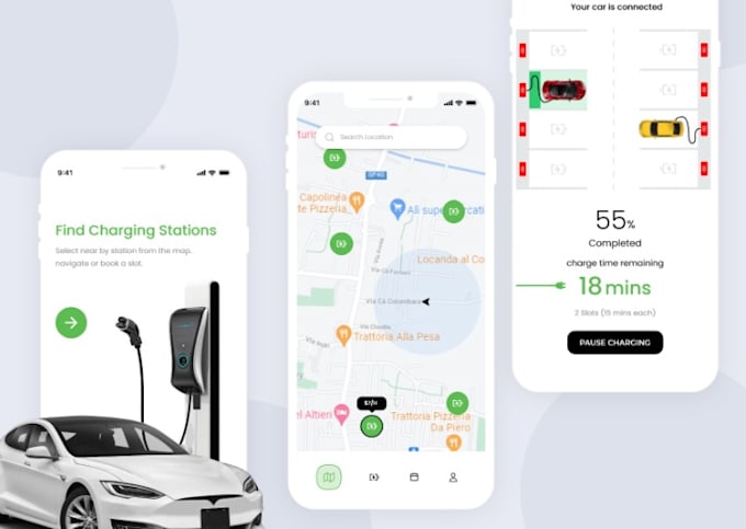 Gig Preview - Build ev charging app, e scooter app, ride sharing app, gps tracking app