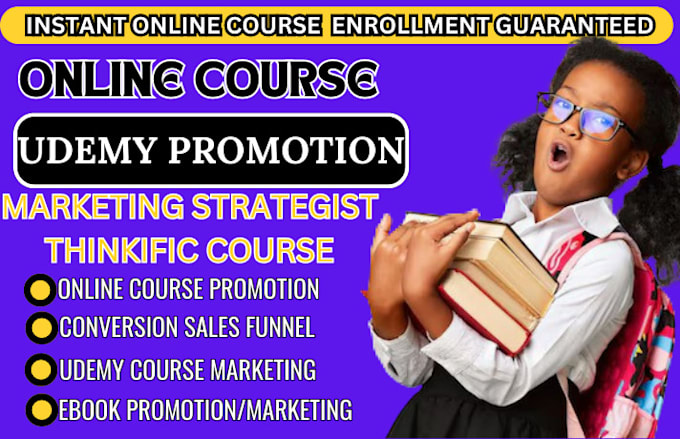 Bestseller - do udemy course promotion online course marketing thinkific kajabi course