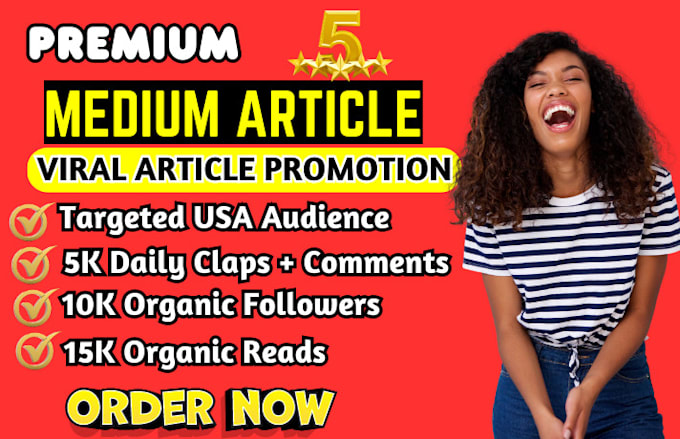 Bestseller - boost medium article promotion medium organic USA massive engagement