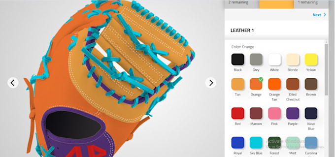 Gig Preview - Build 2d 3d baseball glove configurator, using  zakeke kickflip on shopify pod