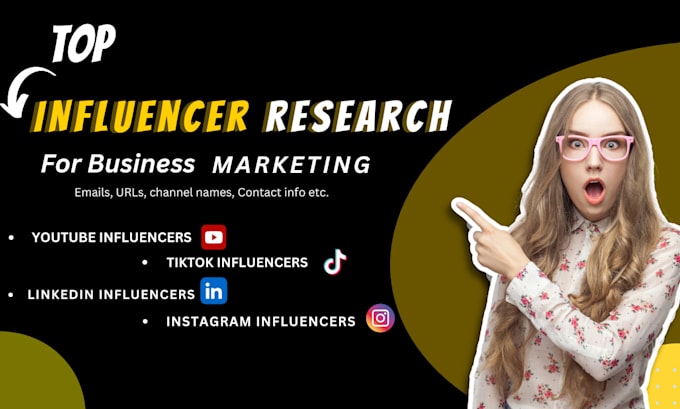 Gig Preview - Give you influencers email list for marketing brand